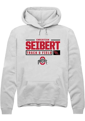 Christian Seibert Rally Ohio State Buckeyes Mens NIL Stacked Box Long Sleeve Hoodie