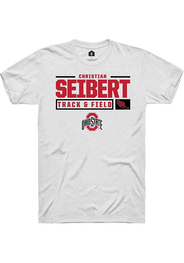 Christian Seibert Ohio State Buckeyes Rally NIL Stacked Box Short Sleeve T Shirt