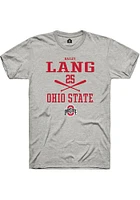 Hailey Lang  Ohio State Buckeyes Ash Rally NIL Sport Icon Short Sleeve T Shirt