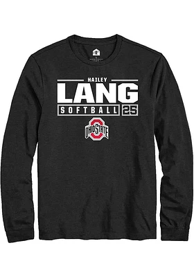 Hailey Lang Ohio State Buckeyes Rally NIL Stacked Box Long Sleeve T Shirt