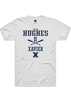 Nolan Hughes  Xavier Musketeers White Rally NIL Sport Icon Short Sleeve T Shirt