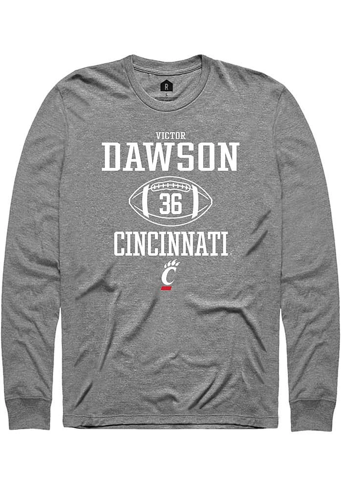 Victor Dawson  Cincinnati Bearcats Graphite Rally NIL Sport Icon Long Sleeve T Shirt