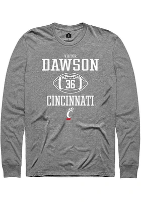 Victor Dawson  Cincinnati Bearcats Graphite Rally NIL Sport Icon Long Sleeve T Shirt