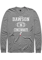 Victor Dawson  Cincinnati Bearcats Graphite Rally NIL Sport Icon Long Sleeve T Shirt