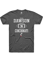 Victor Dawson  Cincinnati Bearcats Dark Grey Rally NIL Sport Icon Short Sleeve T Shirt