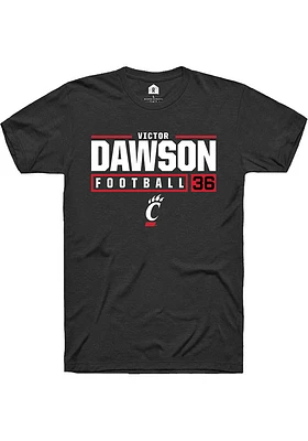 Victor Dawson Cincinnati Bearcats Rally NIL Stacked Box Short Sleeve T Shirt