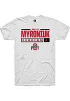 Dariia Myroniuk Ohio State Buckeyes Rally NIL Stacked Box Short Sleeve T Shirt