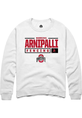 Hamsika Arnipalli Rally Ohio State Buckeyes Mens NIL Stacked Box Long Sleeve Crew Sweatsh