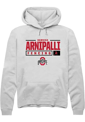 Hamsika Arnipalli Rally Ohio State Buckeyes Mens NIL Stacked Box Long Sleeve Hoodie