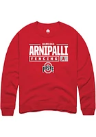 Hamsika Arnipalli  Rally Ohio State Buckeyes Mens Red NIL Stacked Box Long Sleeve Crew Sweatshir..