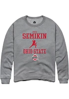 Julia Semikin  Rally Ohio State Buckeyes Mens Graphite NIL Sport Icon Long Sleeve Crew Sweatshir..