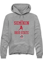 Julia Semikin  Rally Ohio State Buckeyes Mens Graphite NIL Sport Icon Long Sleeve Hoodie