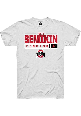 Julia Semikin Ohio State Buckeyes Rally NIL Stacked Box Short Sleeve T Shirt