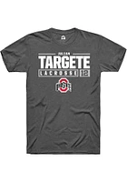 Julian Targete  Ohio State Buckeyes Dark Grey Rally NIL Stacked Box Short Sleeve T Shirt