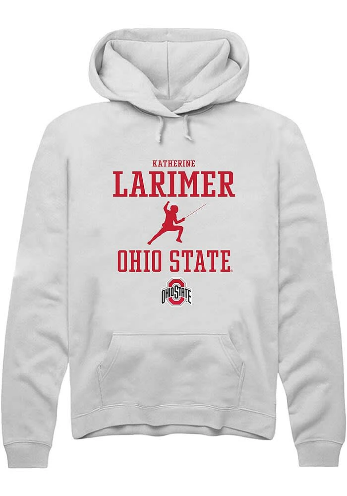 Katherine Larimer Rally Ohio State Buckeyes Mens NIL Sport Icon Long Sleeve Hoodie