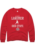 Katherine Larimer  Rally Ohio State Buckeyes Mens Red NIL Sport Icon Long Sleeve Crew Sweatshirt