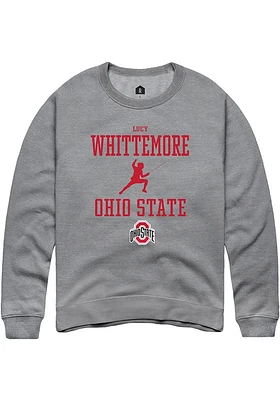 Lucy Whittemore  Rally Ohio State Buckeyes Mens Graphite NIL Sport Icon Long Sleeve Crew Sweatsh..