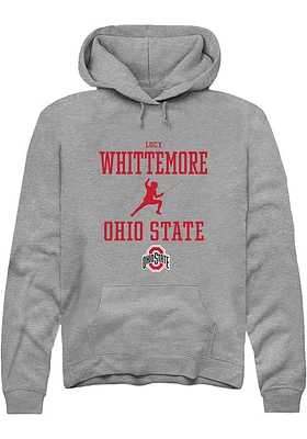 Lucy Whittemore  Rally Ohio State Buckeyes Mens Graphite NIL Sport Icon Long Sleeve Hoodie