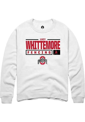 Lucy Whittemore Rally Ohio State Buckeyes Mens NIL Stacked Box Long Sleeve Crew Sweatshir