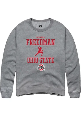 Miranda Freedman  Rally Ohio State Buckeyes Mens Graphite NIL Sport Icon Long Sleeve Crew Sweats..