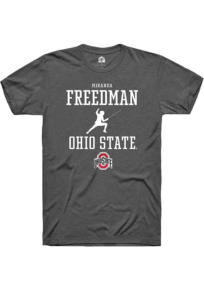 Miranda Freedman  Ohio State Buckeyes Dark Grey Rally NIL Sport Icon Short Sleeve T Shirt