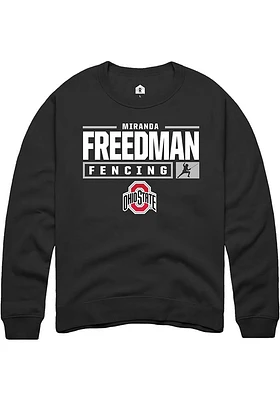 Miranda Freedman Rally Ohio State Buckeyes Mens NIL Stacked Box Long Sleeve Crew Sweatshi