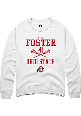 Kyle Foster Rally Ohio State Buckeyes Mens NIL Sport Icon Long Sleeve Crew Sweatshirt