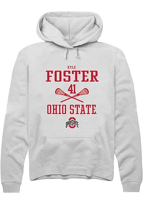 Kyle Foster Rally Ohio State Buckeyes Mens NIL Sport Icon Long Sleeve Hoodie