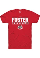 Kyle Foster Ohio State Buckeyes Rally NIL Stacked Box Short Sleeve T Shirt