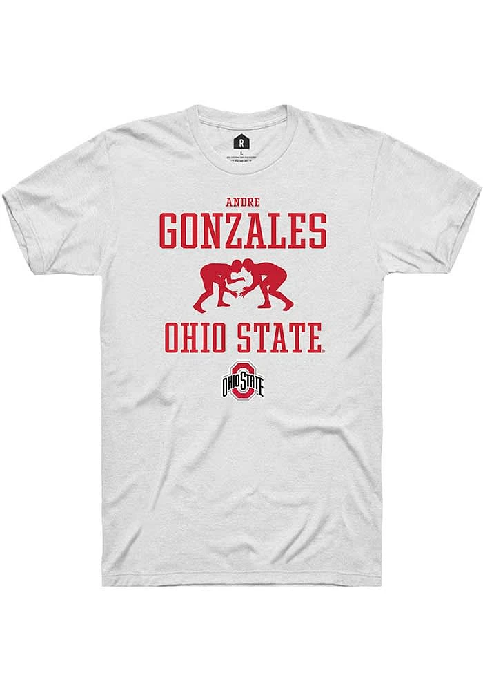 Andre Gonzales Ohio State Buckeyes Rally NIL Sport Icon Short Sleeve T Shirt