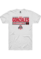 Andre Gonzales Ohio State Buckeyes Rally NIL Stacked Box Short Sleeve T Shirt