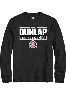 Jake Dunlap Ohio State Buckeyes Rally NIL Stacked Box Long Sleeve T Shirt