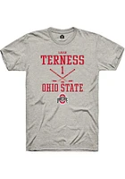 Logan Terness  Ohio State Buckeyes Ash Rally NIL Sport Icon Short Sleeve T Shirt