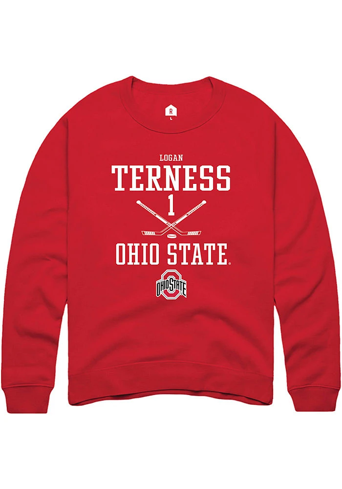 Logan Terness Rally Ohio State Buckeyes Mens NIL Sport Icon Long Sleeve Crew Sweatshirt