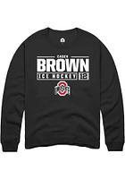 Caden Brown Rally Ohio State Buckeyes Mens NIL Stacked Box Long Sleeve Crew Sweatshirt