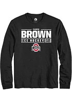 Caden Brown Ohio State Buckeyes Rally NIL Stacked Box Long Sleeve T Shirt