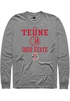 Kyle Teune  Ohio State Buckeyes Graphite Rally NIL Sport Icon Long Sleeve T Shirt