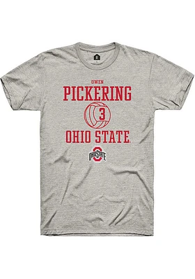 Owen Pickering  Ohio State Buckeyes Ash Rally NIL Sport Icon Short Sleeve T Shirt