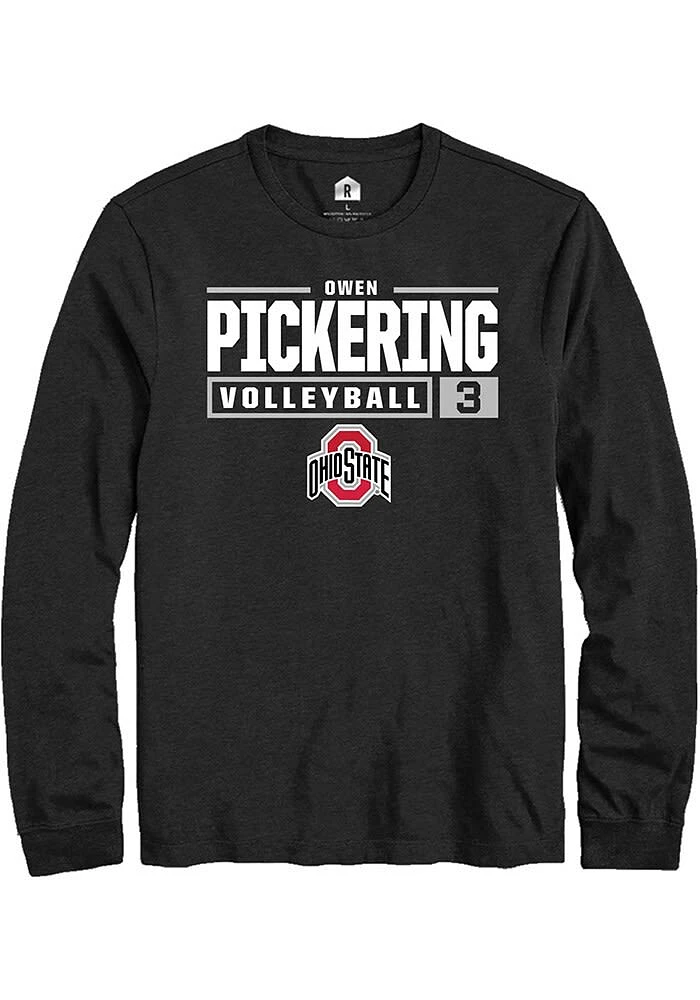 Owen Pickering Ohio State Buckeyes Rally NIL Stacked Box Long Sleeve T Shirt