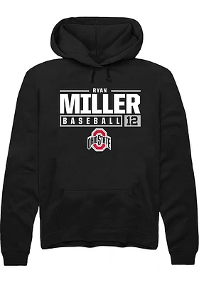 Ryan Miller Rally Ohio State Buckeyes Mens NIL Stacked Box Long Sleeve Hoodie