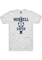 Jonny Mennell  Xavier Musketeers White Rally NIL Sport Icon Short Sleeve T Shirt