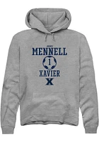 Jonny Mennell  Rally Xavier Musketeers Mens Graphite NIL Sport Icon Long Sleeve Hoodie