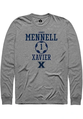 Jonny Mennell  Xavier Musketeers Graphite Rally NIL Sport Icon Long Sleeve T Shirt