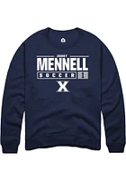 Jonny Mennell  Rally Xavier Musketeers Mens Navy Blue NIL Stacked Box Long Sleeve Crew Sweatshir..