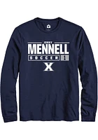 Jonny Mennell  Xavier Musketeers Navy Blue Rally NIL Stacked Box Long Sleeve T Shirt