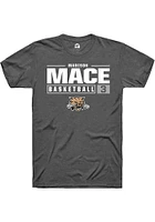 Madison Mace  Ohio Bobcats Dark Grey Rally NIL Stacked Box Short Sleeve T Shirt