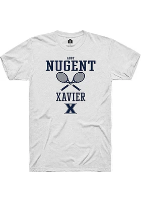 Abby Nugent  Xavier Musketeers White Rally NIL Sport Icon Short Sleeve T Shirt