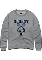 Abby Nugent  Rally Xavier Musketeers Mens Graphite NIL Sport Icon Long Sleeve Crew Sweatshirt