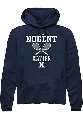 Abby Nugent  Rally Xavier Musketeers Mens Navy Blue NIL Sport Icon Long Sleeve Hoodie