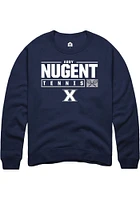 Abby Nugent  Rally Xavier Musketeers Mens Navy Blue NIL Stacked Box Long Sleeve Crew Sweatshirt